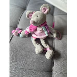 Doudou Et Compagnie Peluche Souris Pearly Pantin D Activités Rose - Occasion