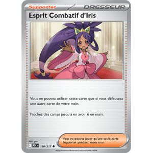 Carte Pok&eacute;mon - Esprit Combatif D'Iris - 190/217 - H&eacute;ros Transcendants - Occasion