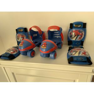 Templar - Spiderman Spectacular - Ros1quset - Jeu De Plein Air - Set Patin Bébé Quad Réglable Avec Set 2 Protections - Coudières / Genouillères - Sac A Dos Cristal - T 25-32 - Occasion