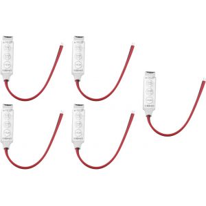 5pcs 4 Broches Mini Rgb Rgbw Led Contr&ocirc;leur De Gradation 3 Touches Luminosit&eacute; R&eacute;glable Variateur De Lumi&egrave;re 12v &Agrave; 24v Adapt&eacute; Aux Bandes Lumineuses Rgb - Occasion