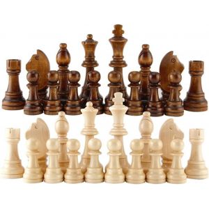 Kling 32 Pi&egrave;ces D'&eacute;checs Internationales En Bois Sans Plateau Pi&egrave;ces D'&eacute;checs Internationales Portables Tournoi De Pi&egrave;ces D'&eacute;checs De Staunton Ensemble De Jeu De Soci&eacute;t&eacute; De Divertissement - Occasion