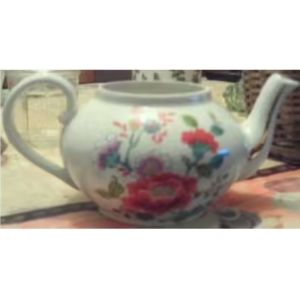 Théière / Cafetière - Ancien - En Porcelaine A Feu - &#34; Apilco &#34; - Deshoulières - Sans Couvercle - Occasion