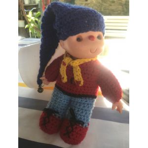 Oui Oui Le Personnage Pour Les Enfants - Vêtements Tricotés - Bonnet Avec Clochette - Hauteur 26 Cm - Occasion