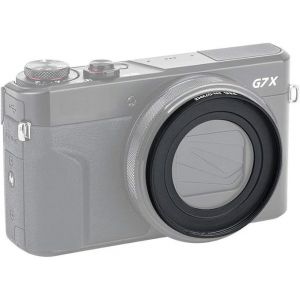 JJC 4-in-1 Kit d'accessoires pour Canon Powershot G5X, G7X, G7X Mark II et G7X Mark III - Comprend Adaptateur d'objectif, Filtres UV, Bouchon d'objectif et Bouchon d'Objectif Gardien (49mm) - Occasion