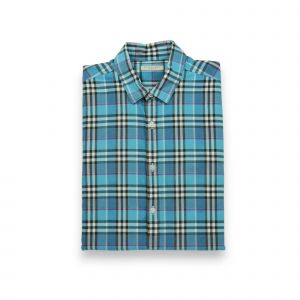 Reconditionné - Chemise Classiques Homme À Carreaux - Taille L - Homme - Bleu Clair - Occasion