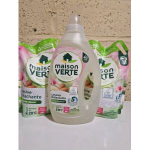 Lot de 3 lessive Liquide Maison Verte amande douce 3x33 lavages - Occasion