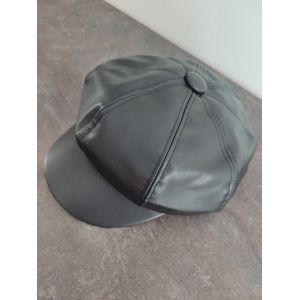 Chic Et &Eacute;l&eacute;gant B&eacute;ret Noir En Simili Cuir Pour Femme - Occasion