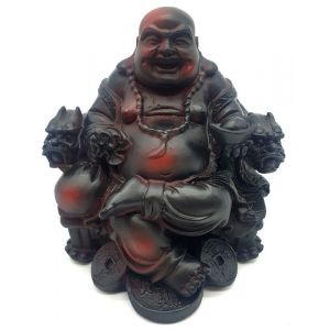 Statue Bouddha Antique Rieur 15cm - Occasion