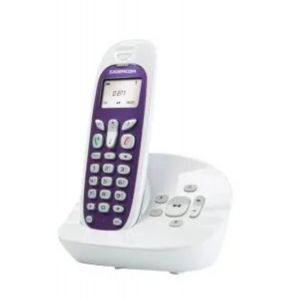 Sagemcom D271A - Téléphone fixe sans fil - système de répondeur avec ID d'appelant DECT / GAP - conférence à trois - jusqu'à 3 combinés supplémentaires - mains libres - couleur prune - écran LCD Alpha - Occasion