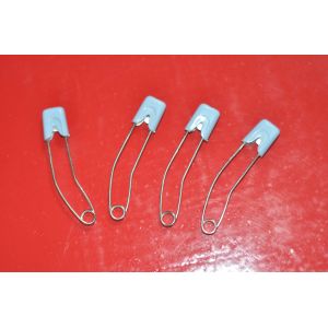 Lot De 4 Epingles A Nourrice De Surete Bleu Clair - Occasion