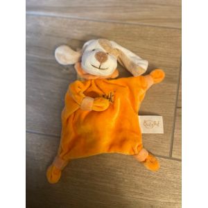 Doudou peluche chien orange baby nat - Occasion
