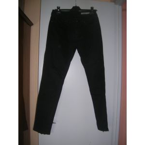 Pantalon Remixx Jeans Bas Zipé Coton L/40 Noir - Occasion