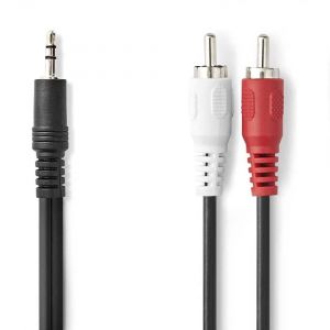 SHIBA-C&acirc;ble Audio St&eacute;r&eacute;o Jack 3,5 mm vers 2 RCA | Mini Jack vers RCA M&acirc;le | Pour Mobile, Tablette, PC, iPod, Amplificateur, Haut-P[5 - Occasion