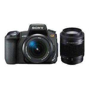 Appareil photo Reflex Sony a DSLR-A300X + Objectifs DT 18-70 mm et 55-200 mm Appareil photo num&eacute;rique - Reflex - 10.2 MP - APS-C - 3.9x zoom optique objectifs DT 18-70 mm et 55-200 mm - Occasion