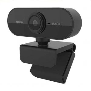 Webcam HD 1080P Mini cam&eacute;ra web PC avec Microphone, cam&eacute;ras rotatives pour la diffusion en direct, les appels vid&eacute;o, le travail de conf&eacute;rence - Occasion