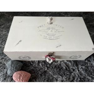 Grande Malle Valise Deco Rangement Bois Shabby - Occasion