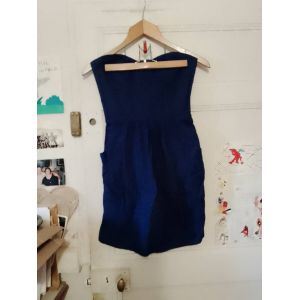 Robe Marine Sans Bretelles 30 Xxxs Vintage Ann&eacute;es 90 Quelqu Un De Bien. - Occasion