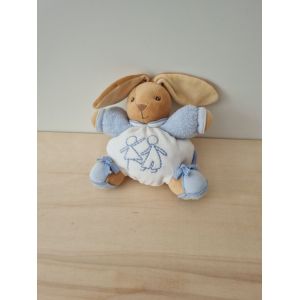 Doudou Lapin Blanc Bleu Figures Broderies Kaloo - Occasion