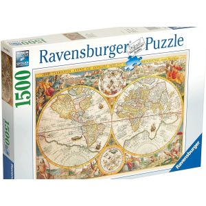 puzzle 1500 pi&egrave;ces ravensbuger mappemonde - Occasion