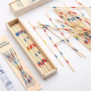 Bébé Éducatif En Bois Traditionnel Mikado Spiel Ramasser Des Bâtons Avec Jeu De Boîte - Occasion