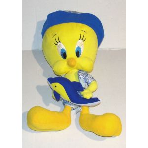 peluche titi à la plage hawaÏ avec dauphin bleu looney tunes city chix - Occasion