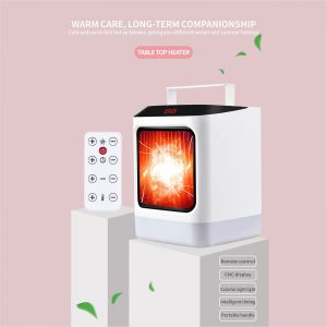 Chauffe-Espace À Led Minuterie De Chauffage Électrique Radiateur D'air À Télécommande Ventilateur Chaud - Occasion
