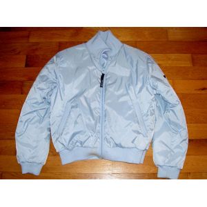 Blouson Parka Doubl&eacute; Style Bombers Bleu Clair United Colors Of Benetton Taille 10 Ans. - Occasion