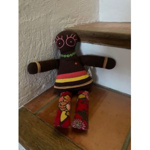 Catimini Poup&eacute;e M&eacute;tisse Africaine Peluche - Occasion