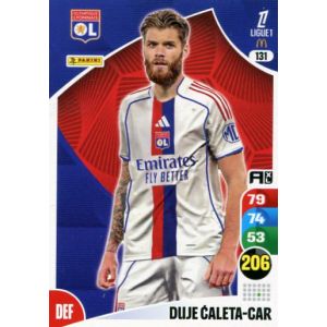 N&deg; 131 Caleta-Car Duje O Lyonnais Carte Jeu Adrenalyn Xl "Ecusson" Ligue 1 2025-2026 - Occasion