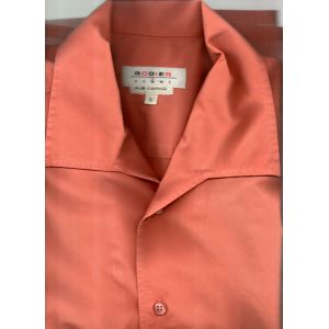 Chemise Manche Courte Rodier Orange L - Occasion