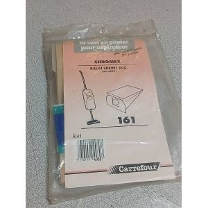 10 sacs sac aspirateur papier chromex balai sprint 800 r&eacute;f.ch75 ch75 161 r41 carrefour - Occasion