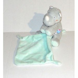 Doudou Rhinoceros Sucre D'orge Mouchoir Vert Pastel - Occasion