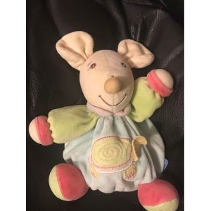 Doudou Boule Kaloo Souris Bleu Vert Rose Tortue 20cm - Occasion