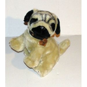 Peluche Chien Carlin Barbara Lebek Fashion - Doudou Chien Collier 24 Cm - Occasion