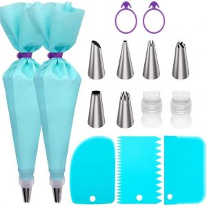 Poche A Douille Patisserie Douilles Patisserie, Douille Patisserie,Poche A Douille Et Kit De Douille Patisserie,Poche &Agrave; Douille Patisserie En Silicone Pour D&eacute;coration De G&acirc;teau - Occasion