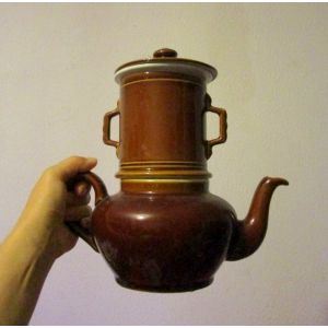 Cafeti&egrave;re Et Th&eacute;i&egrave;re Traditionnelle, Capacit&eacute; 2 Litres, Marron, Neuve. Envoi En Mondial Relay Ou So Collissimo - Occasion