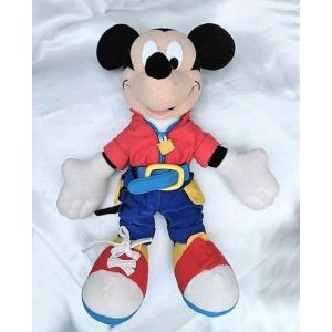 Doudou Peluche Mickey Activit&eacute;s Pantalon Bleu Haut Rouge Fisher Price - Occasion