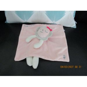 Doudou Plat Fleur/Poup&eacute;e/Fille Avec Jambes Gris Et Rose Tender Dreama Obaibi - Occasion