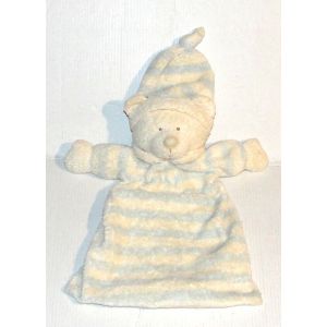 doudou ours cr&ecirc;me bleu the baby collection by nicotoy - Occasion