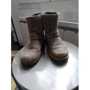 Bottines Enfant Cuir Gris Ugg Taille 34 - Occasion