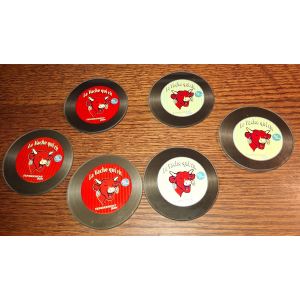 Lot De 6 Sous Verres Ronds "La Vache Qui Rit" - Occasion
