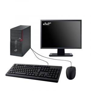 PC Fujitsu P556 Tour Ecran 22" Intel I3-6100 RAM 8Go SSD 1To W11 Wifi - Occasion
