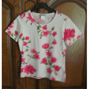 Tee-Shirt Fleuri Antonelle - Taille 38 - Occasion