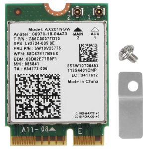 Pour Intel Wi-Fi 6 AX201 Bluetooth 5.0 Dual Band 2.4G/5G sans fil Bouton NGFF e Carte Wifi CNVi AX201N - Occasion