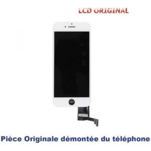 Ecran Iphone 8 Plus Noir/Blanc Démonté Du Téléphone - Lcd Retina Original + Vitre Tactile Sur Chassi - Couleur:Blanc - Occasion