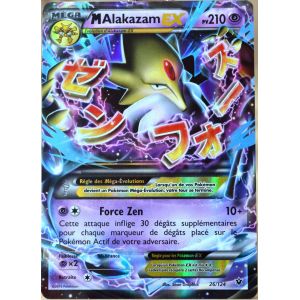 Carte Pokémon 26/124 Mega Alakazam Ex 210 Pv - Ultra Rare Xy - Impact Des Destins Neuf Fr - Occasion