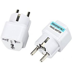 Adaptateur Universel Secteur US/UK/Chine vers Europe (EU) / France (FR) Prise &eacute;lectrique avec Terre Normes CE RoHS 16A Blanc - Occasion
