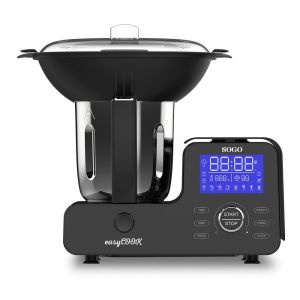 Sogo Easy Cook BAT-SS-14555 - Robot de cuisine multifonction avec balance intégrée, fonction vapeur et livre de recettes (1500 W, 4 litres, acier inoxydable, 11 vitesses) - Noir - Occasion