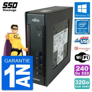 Mini PC Fujitsu Esprimo Q956 Pentium G4400T RAM 32Go SSD 240Go Windows 10 Wifi - Occasion
