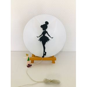 Cadre lumineux (led) sur disque vinyle 33T silhouette F&eacute;e Clochette - Occasion